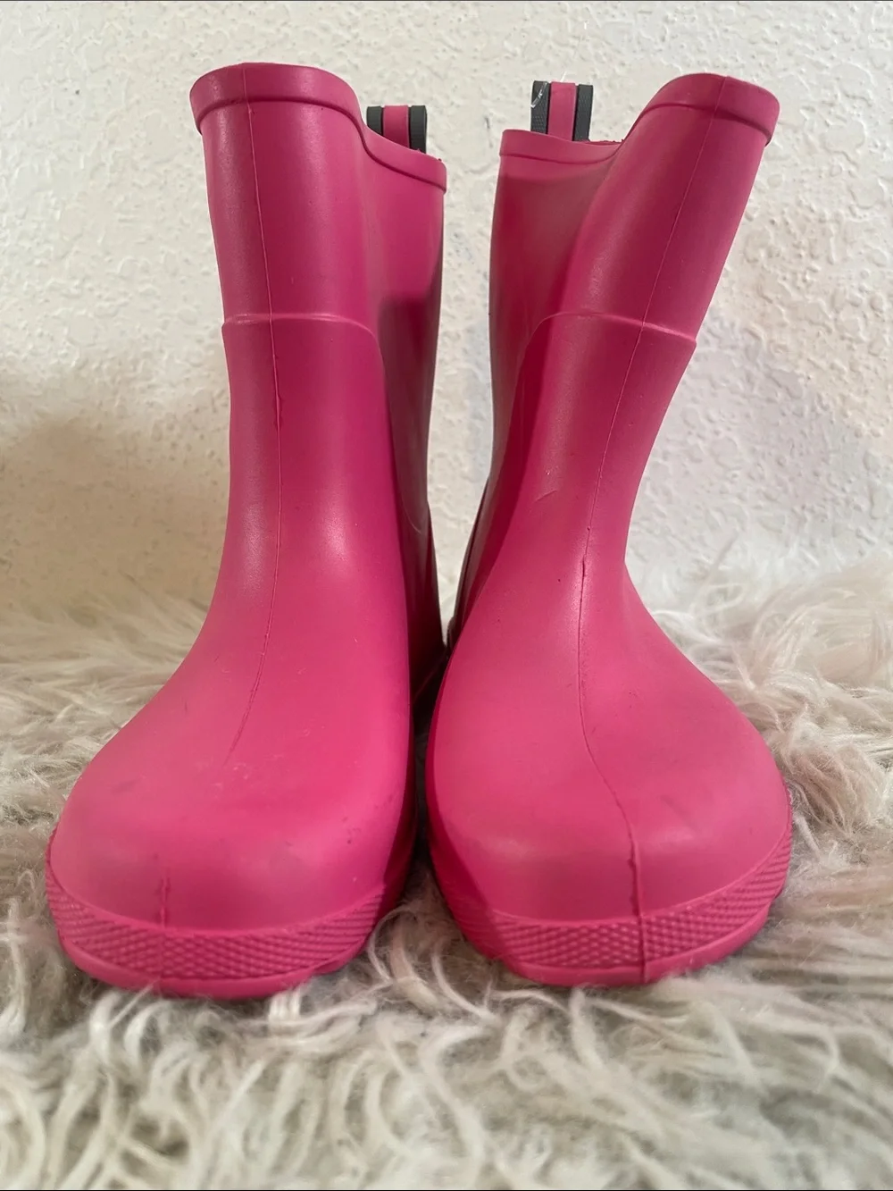 TOTES Everywear Pink Rubber Waterproof Rain Boots Slip In Lightweight Size 13-1